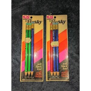 Vintage Husky By Empire 683  Sharpened Pencils (6)  Made in USA ft pencils, NOS